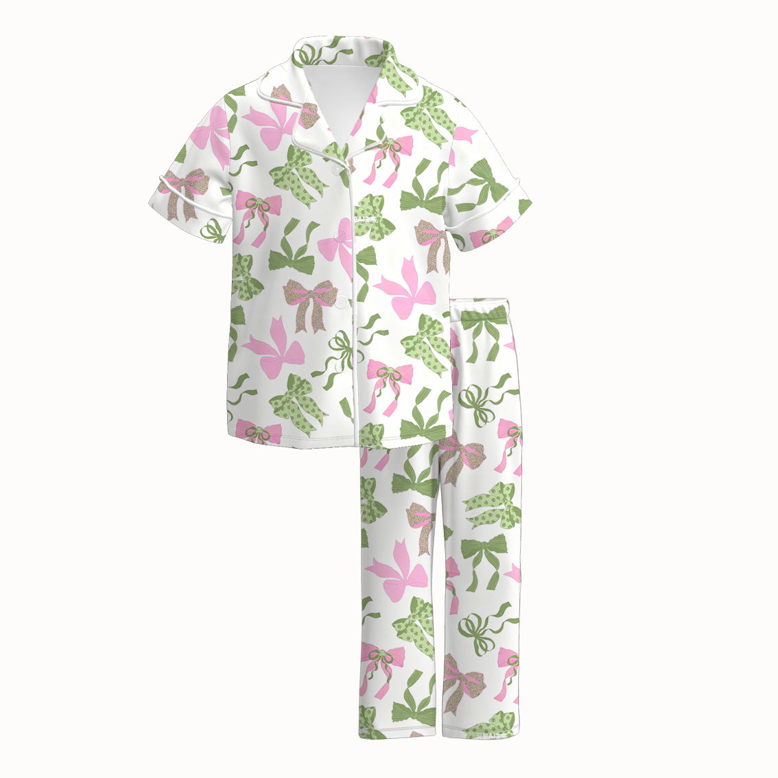 （Pre Order）Sisters St. Patrick's Day Bow Print Dress,Set&Romper