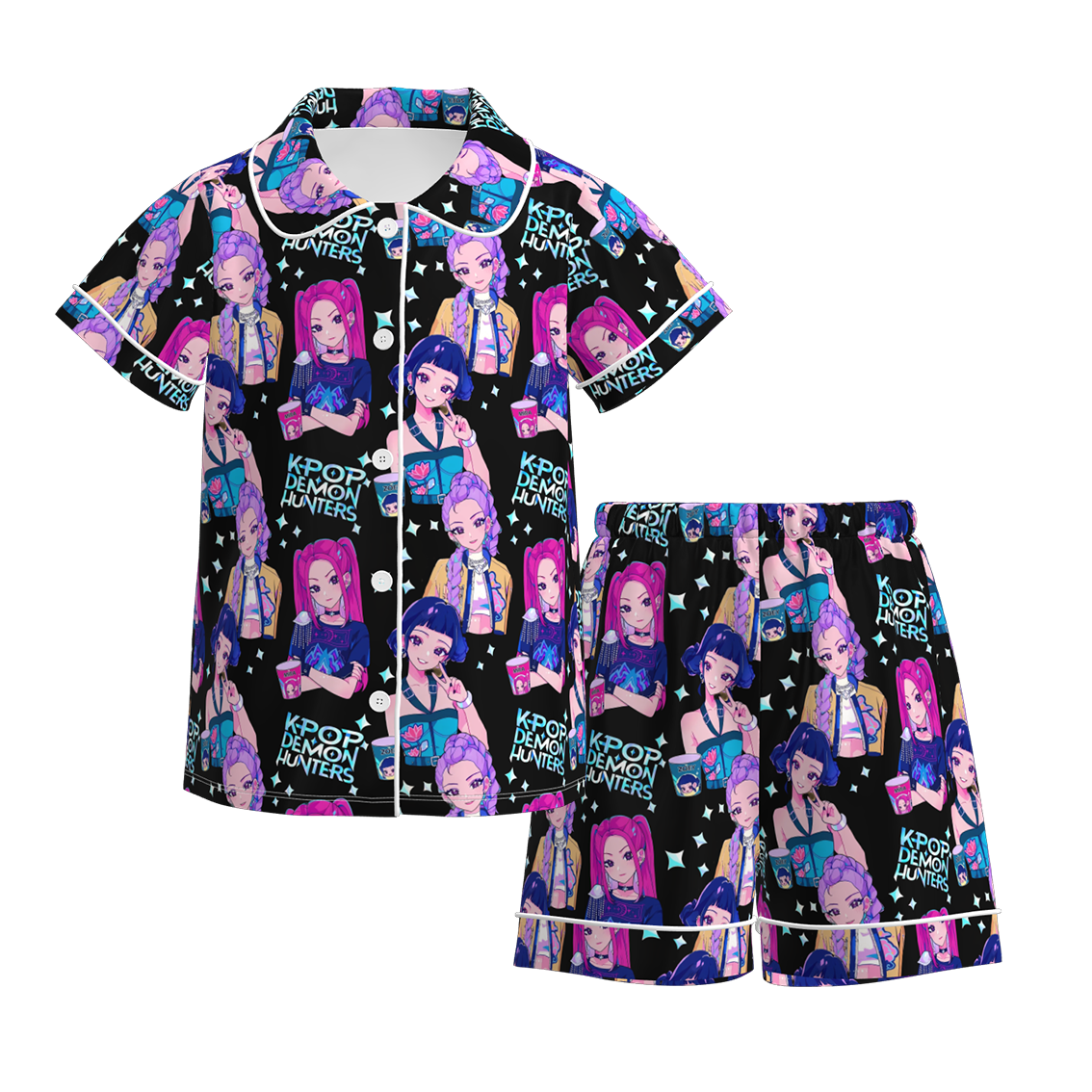 （Pre Order）Girls Spring&Summer Movie Character Print Pajamas