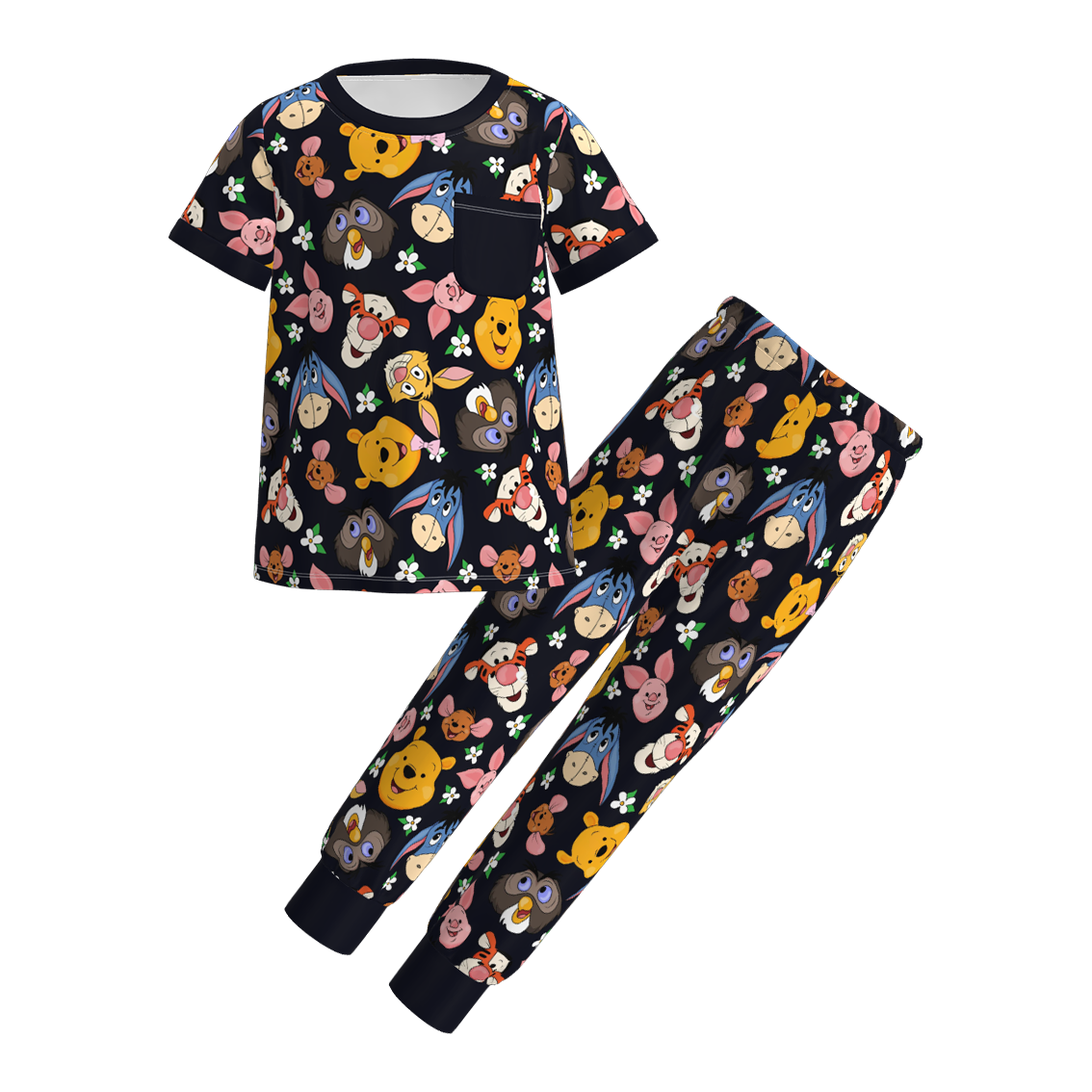 （Pre Order）Girls Spring&Summer Cartoon Print Pajamas