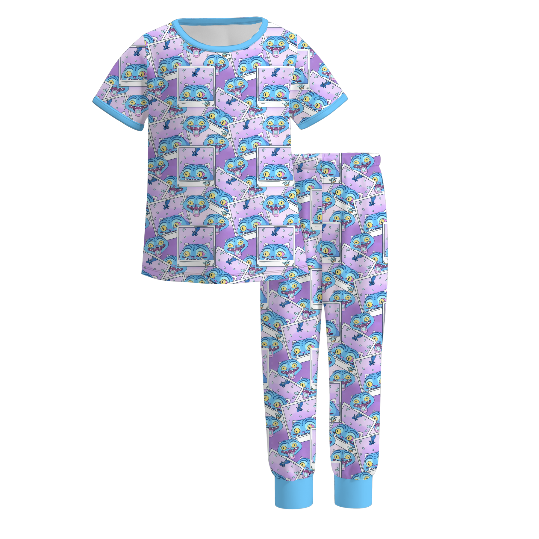 （Pre Order）Girls Spring&Summer Movie Character Print Pajamas