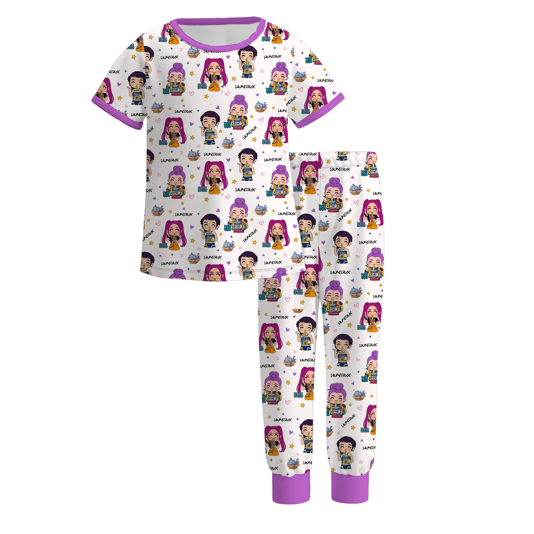 （Pre Order）Girls Spring&Summer Movie Character Print Pajamas