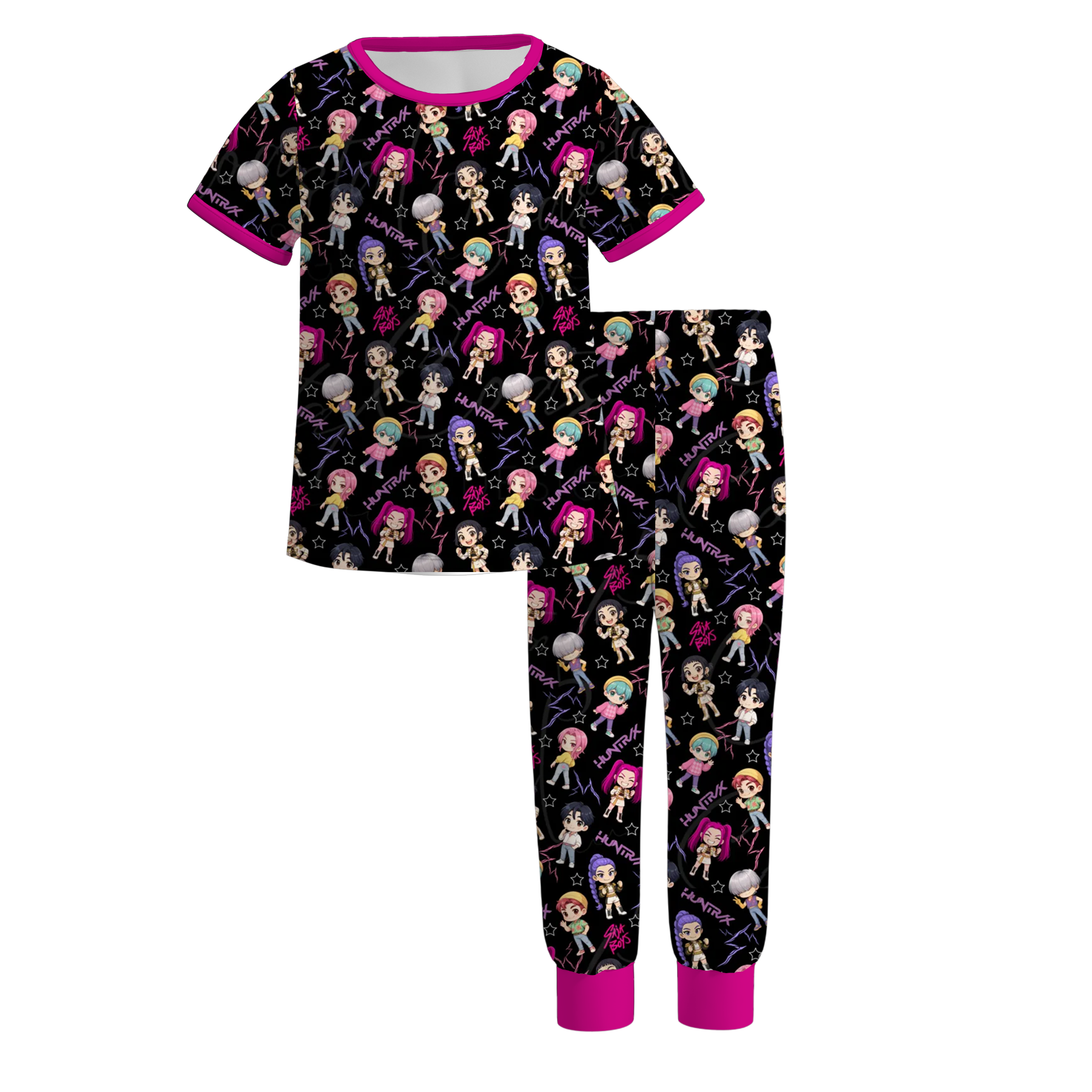 （Pre Order）Girls Spring&Summer Movie Character Print Pajamas