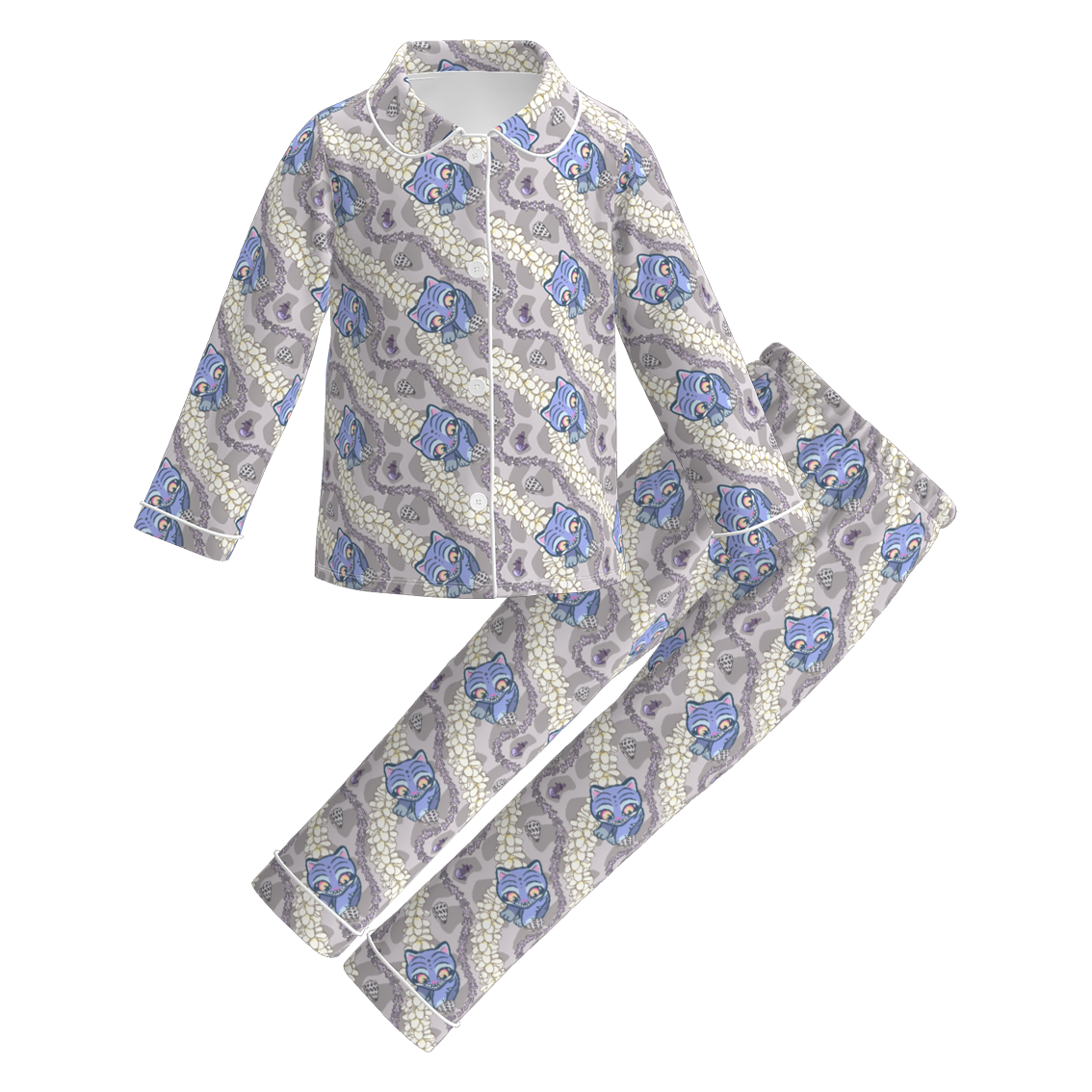（Pre Order）Girls Spring&Summer Movie Character Print Pajamas