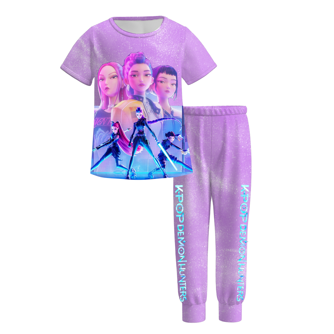 （Pre Order）Girls Spring&Summer Movie Character Print Pajamas