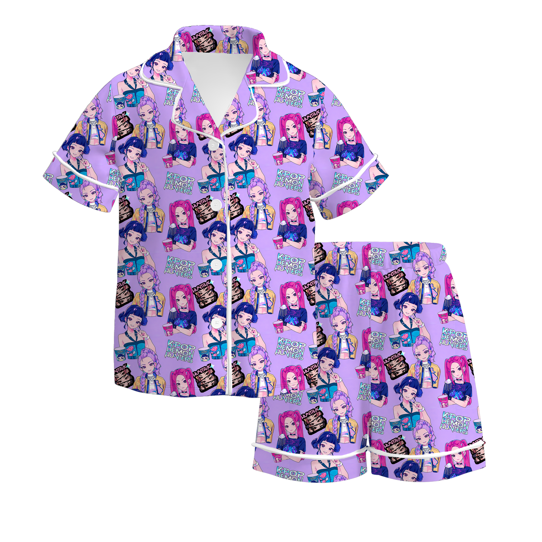 （Pre Order）Girls Spring&Summer Movie Character Print Pajamas