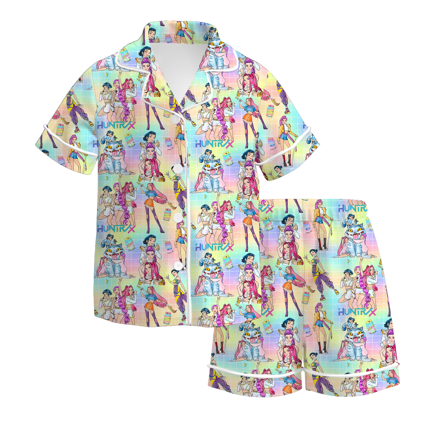 （Pre Order）Girls Spring&Summer Movie Character Print Pajamas