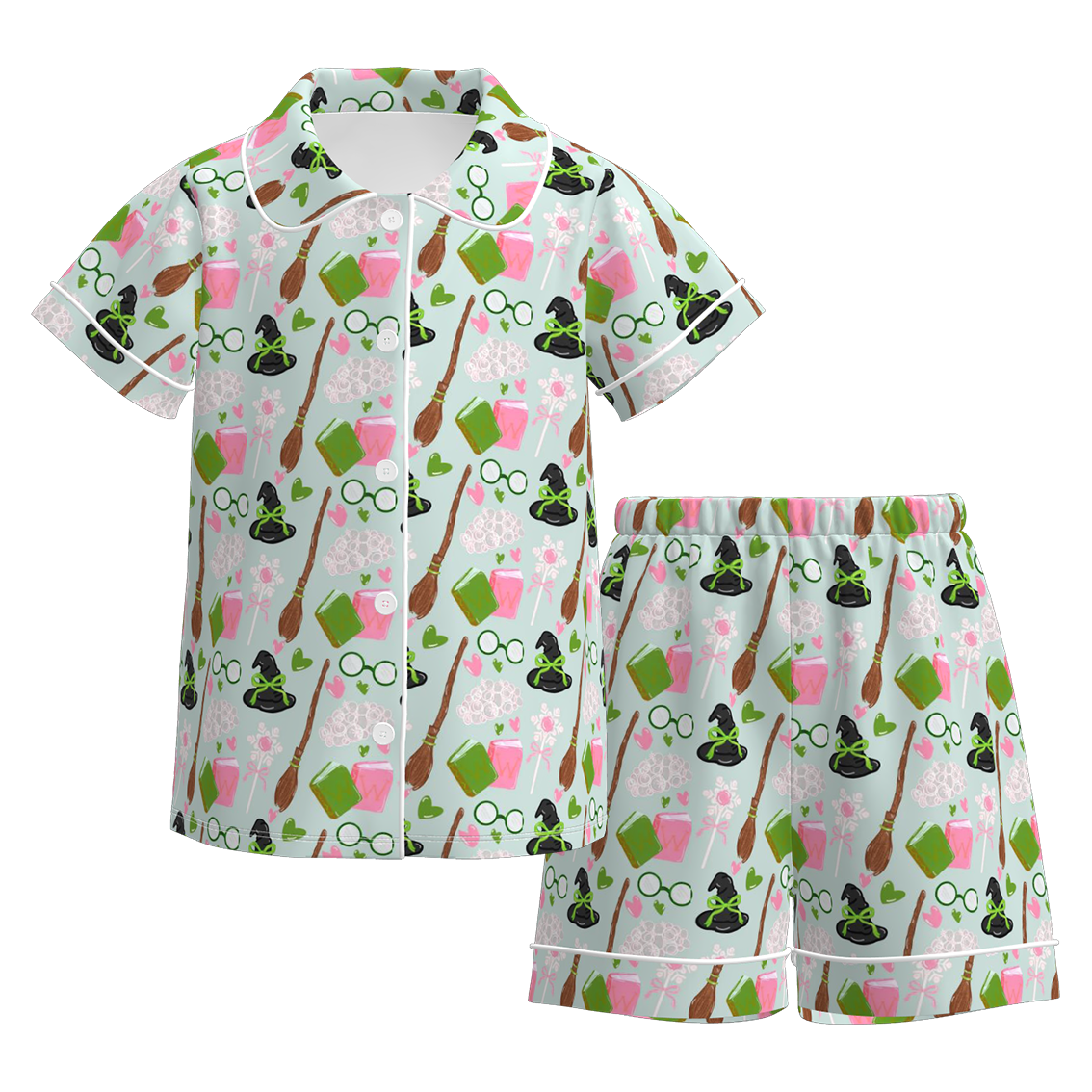 （Pre Order）Mommy and Me Witch Print Pajamas