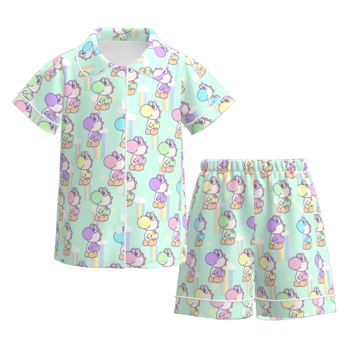 （Pre Order+Prepack Zone）Girls Summer Princess&Cartoon Print Pajamas（Mix Size）