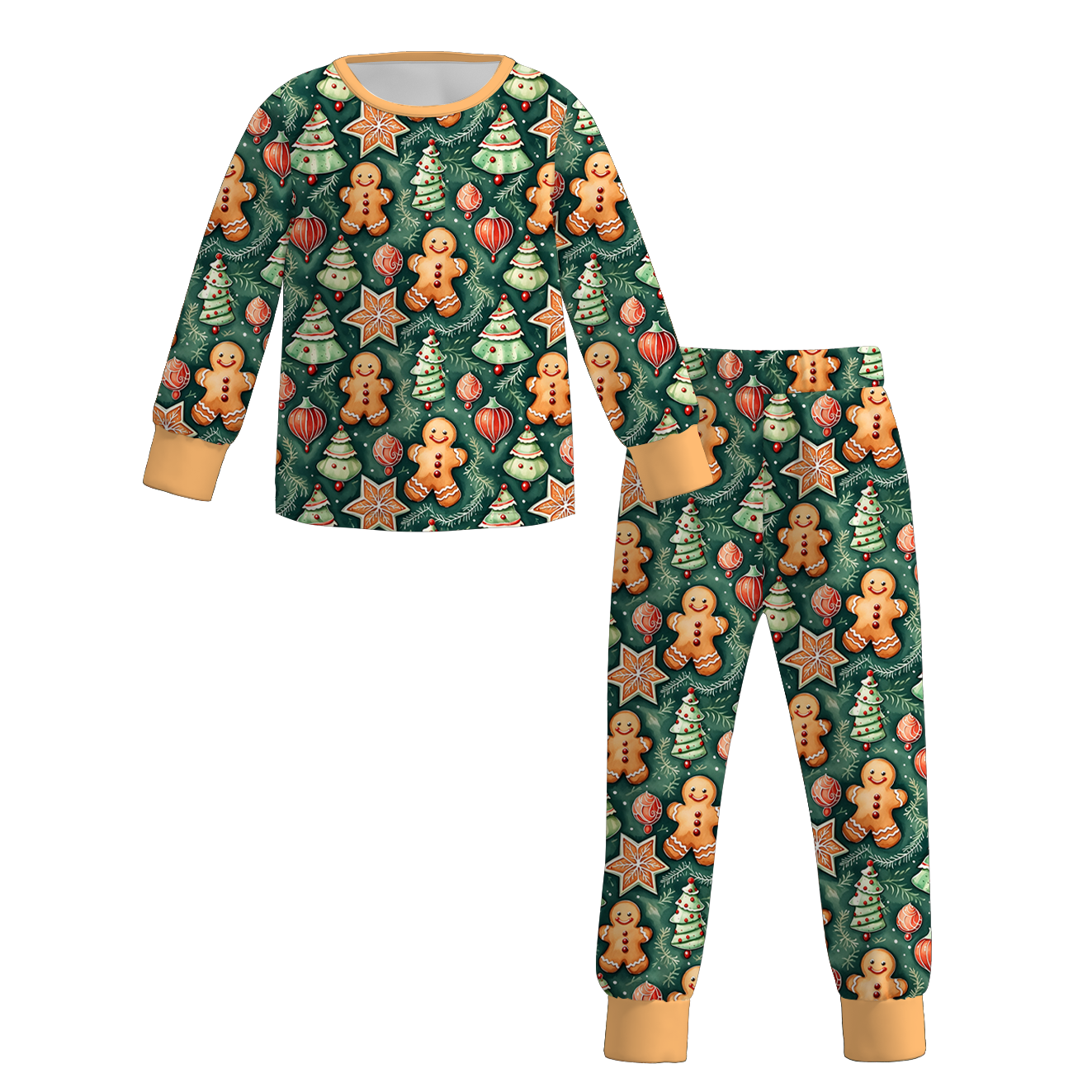 （Pre Order）Family Christmas Gingerbread Print Pajamas