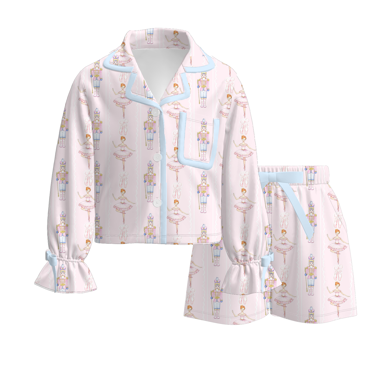 （Pre Order）Girls Christmas Print Pajamas