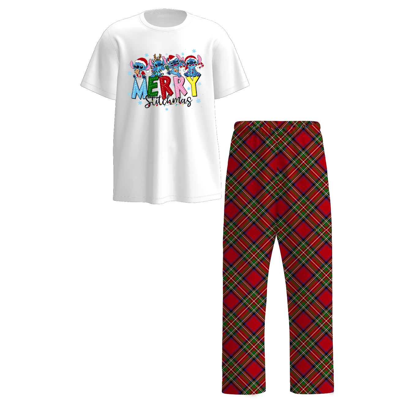 （Pre Order）Family Christmas Blue Dog Print Pajamas