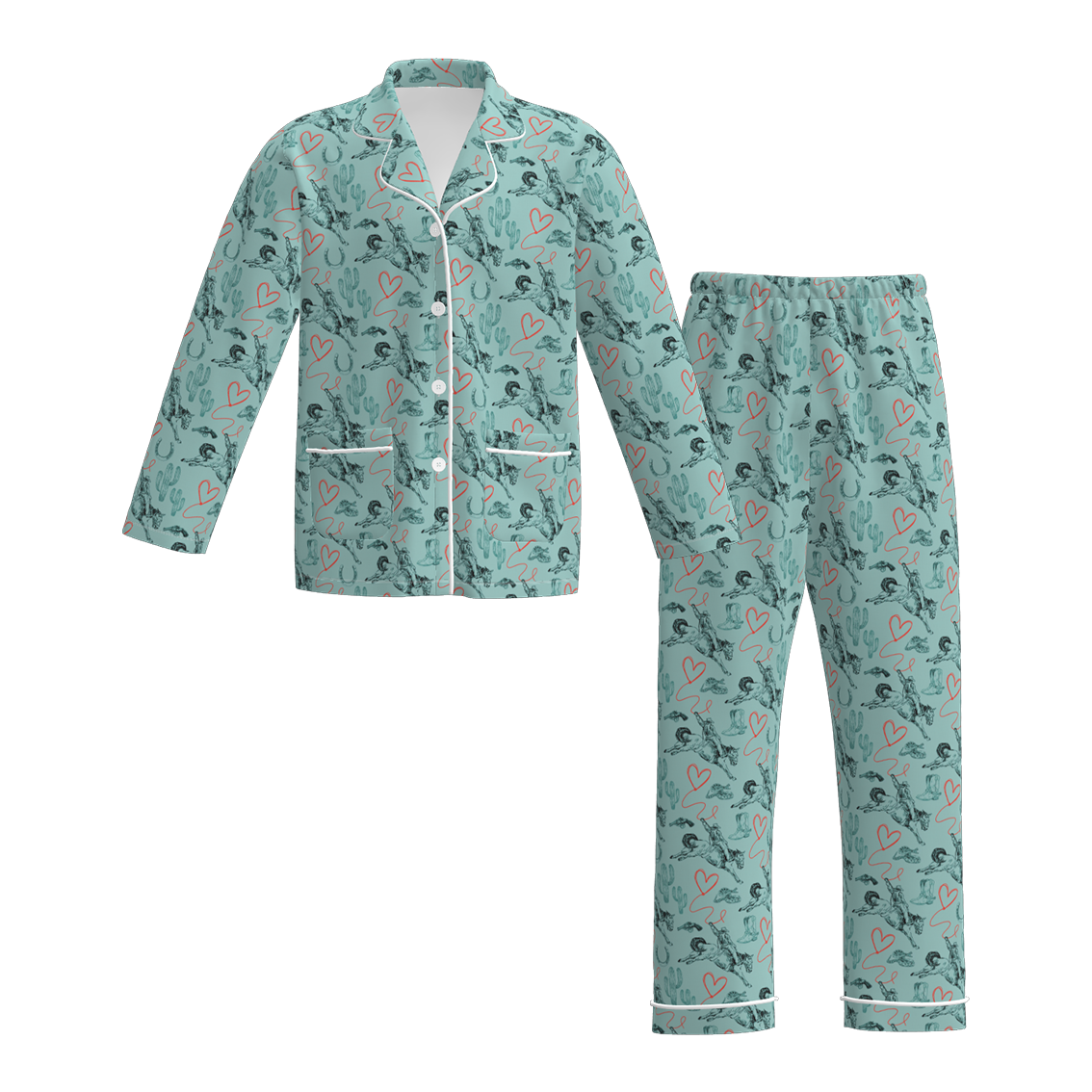 （Pre Order）Adults Valentine's Day Print Pajamas
