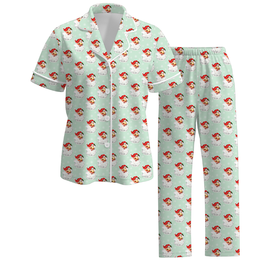 （Pre Order）Family Christmas Santa Claus Print Pajamas
