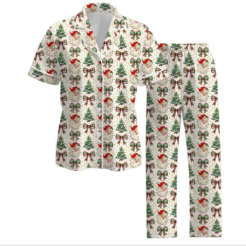 （Pre Order）Family Christmas Santa Claus Print Pajamas