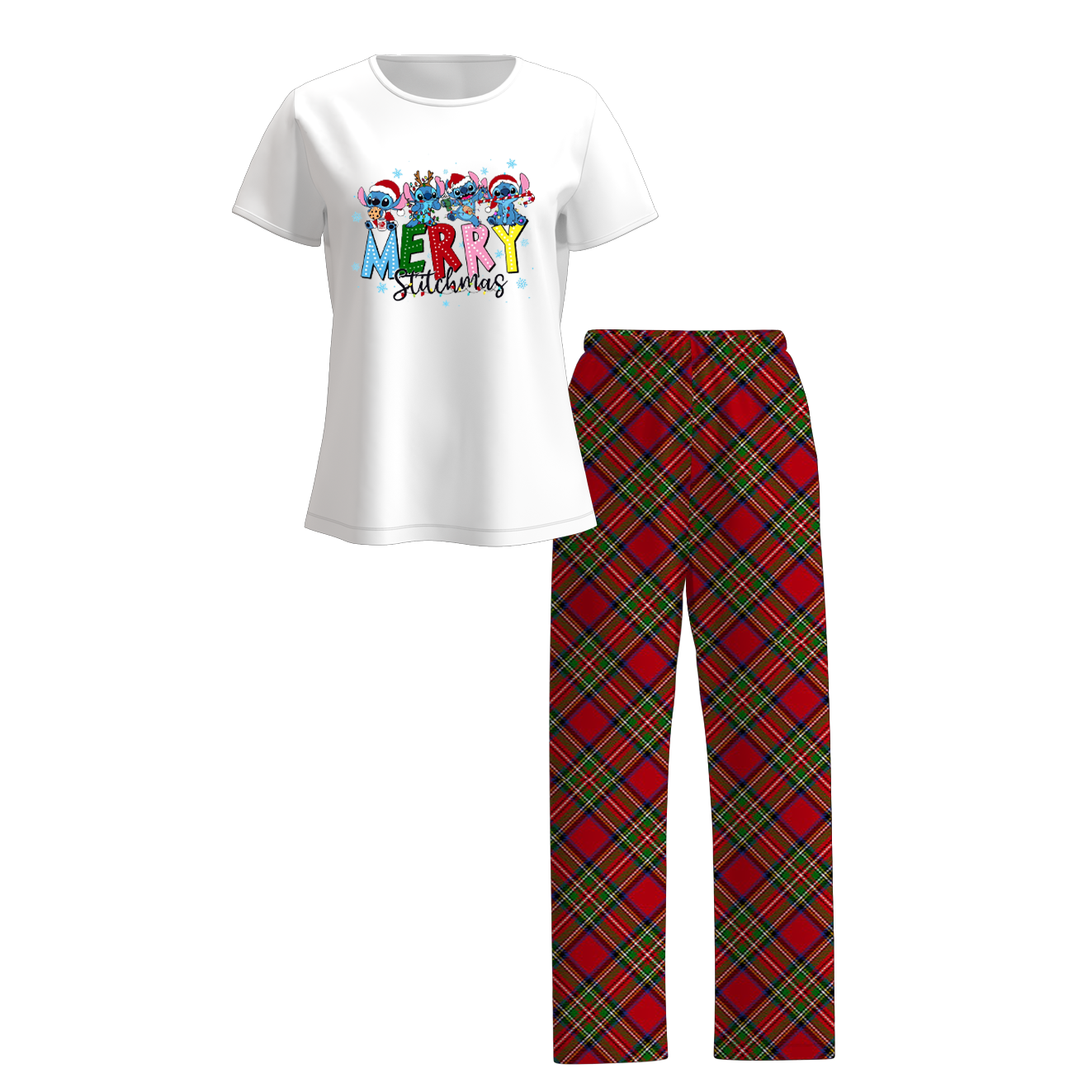 （Pre Order）Family Christmas Blue Dog Print Pajamas