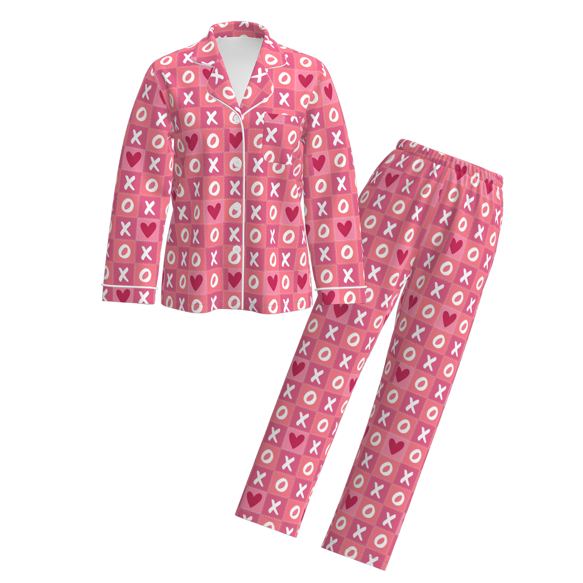 （Pre Order）Adults Valentine's Day Print Pajamas
