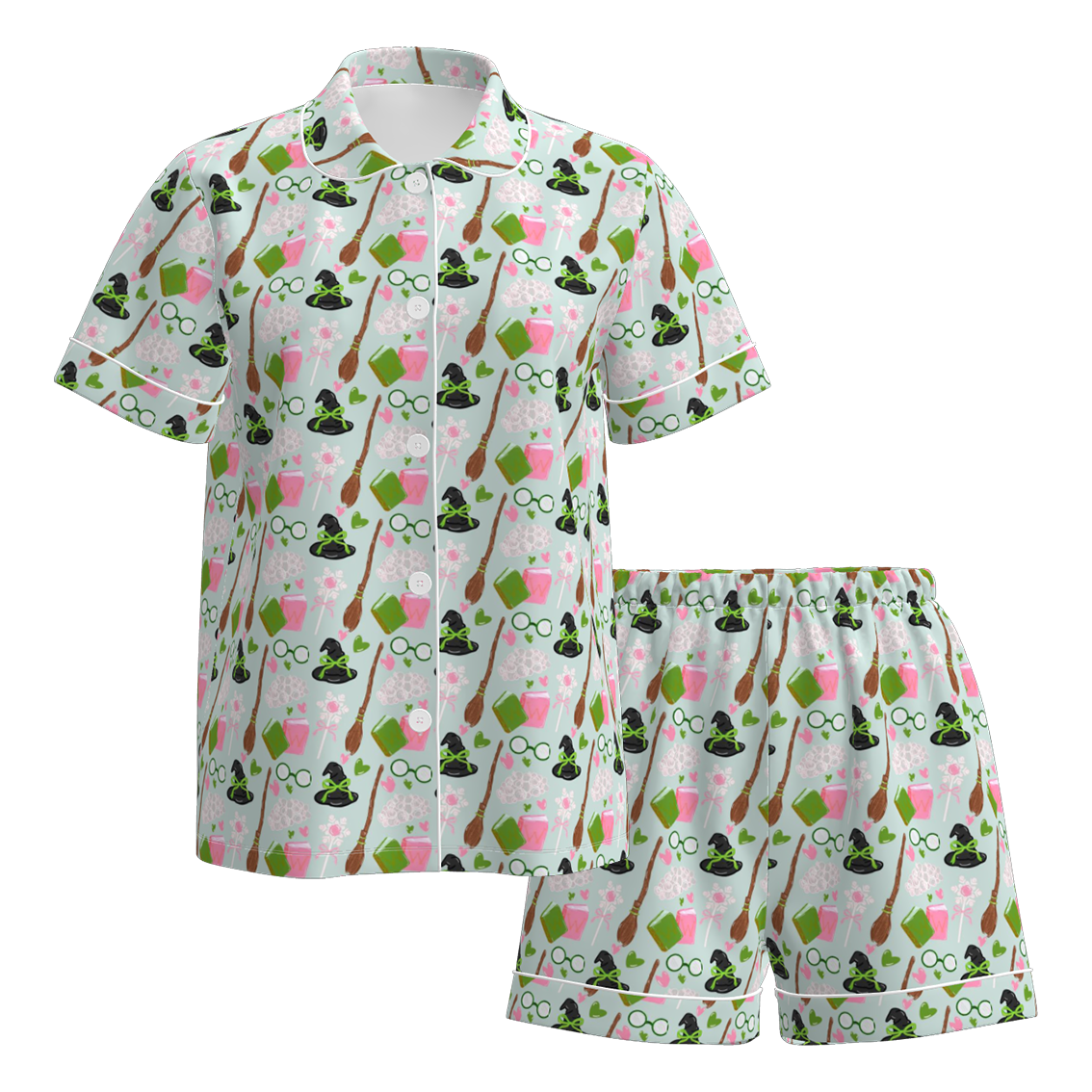 （Pre Order）Mommy and Me Witch Print Pajamas