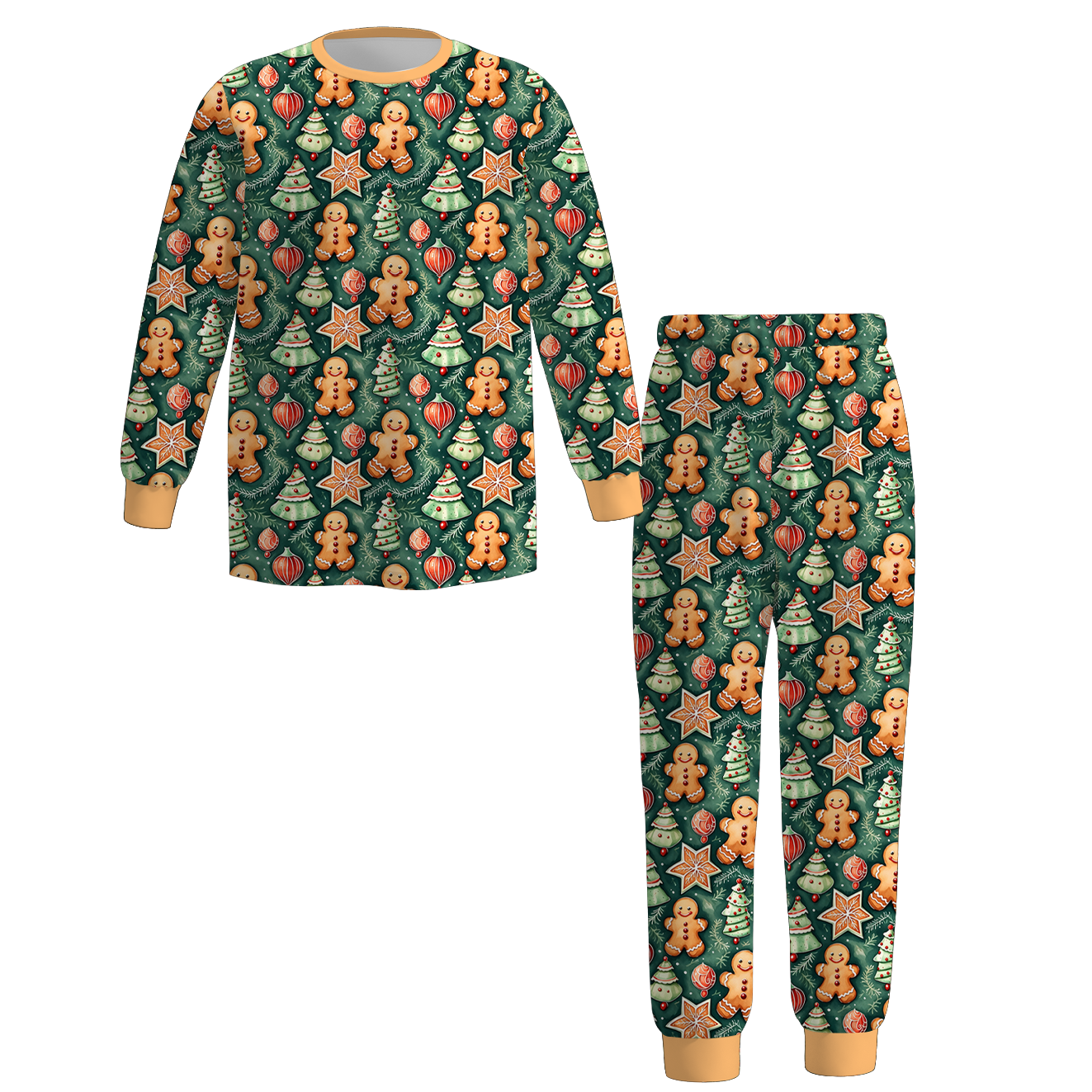 （Pre Order）Family Christmas Gingerbread Print Pajamas