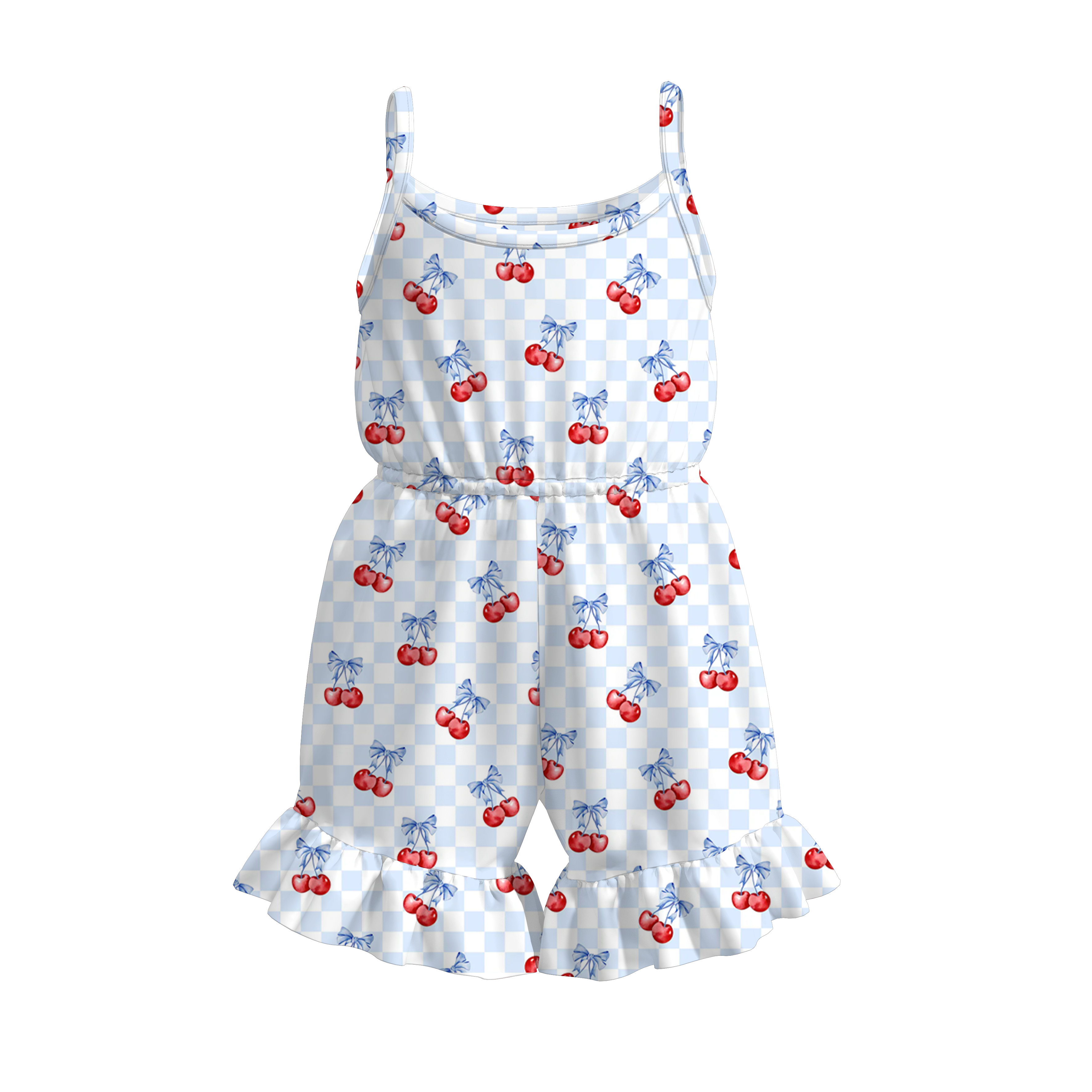 （Pre Order）Girls Patriotic Print Jumpsuit