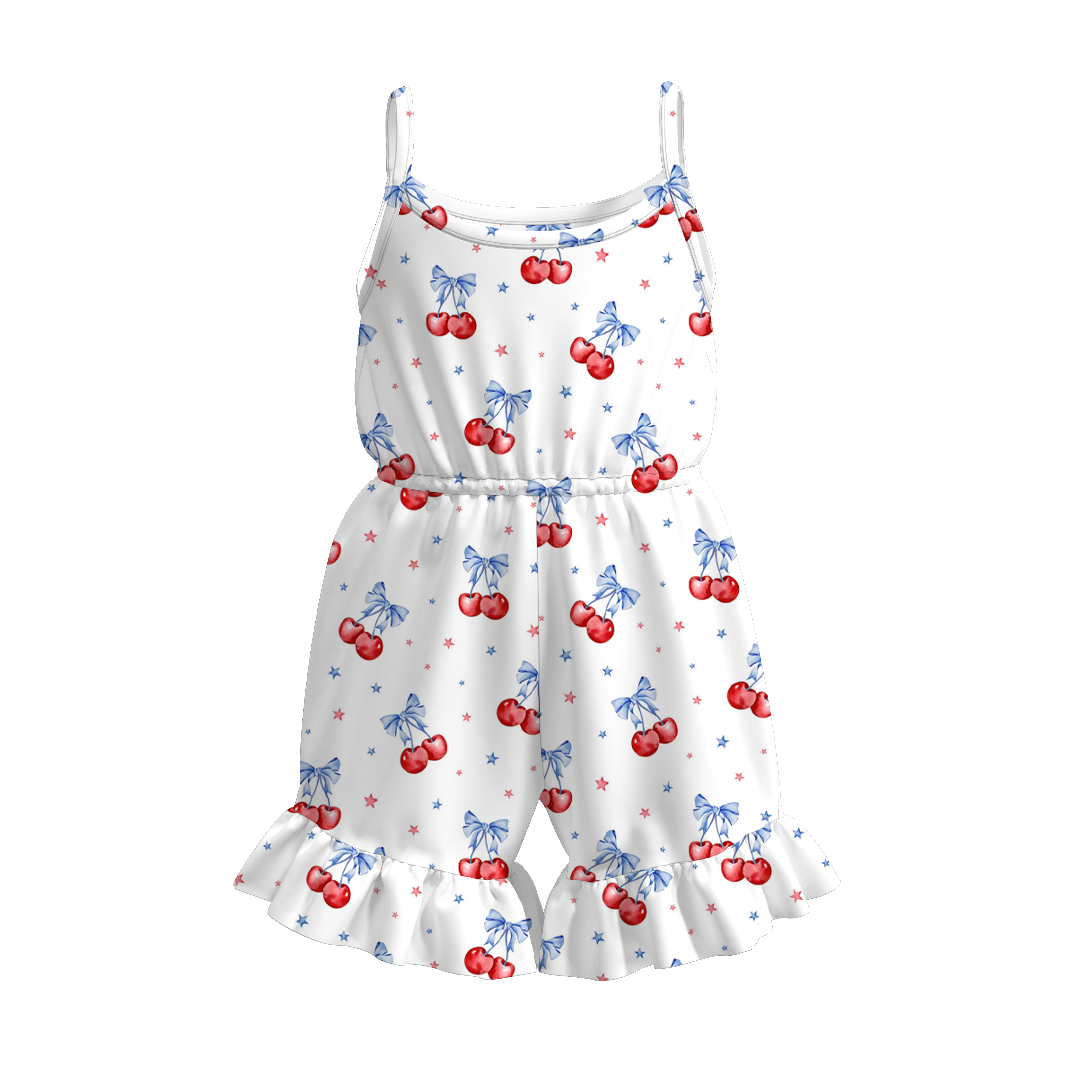 （Pre Order）Girls Patriotic Print Jumpsuit