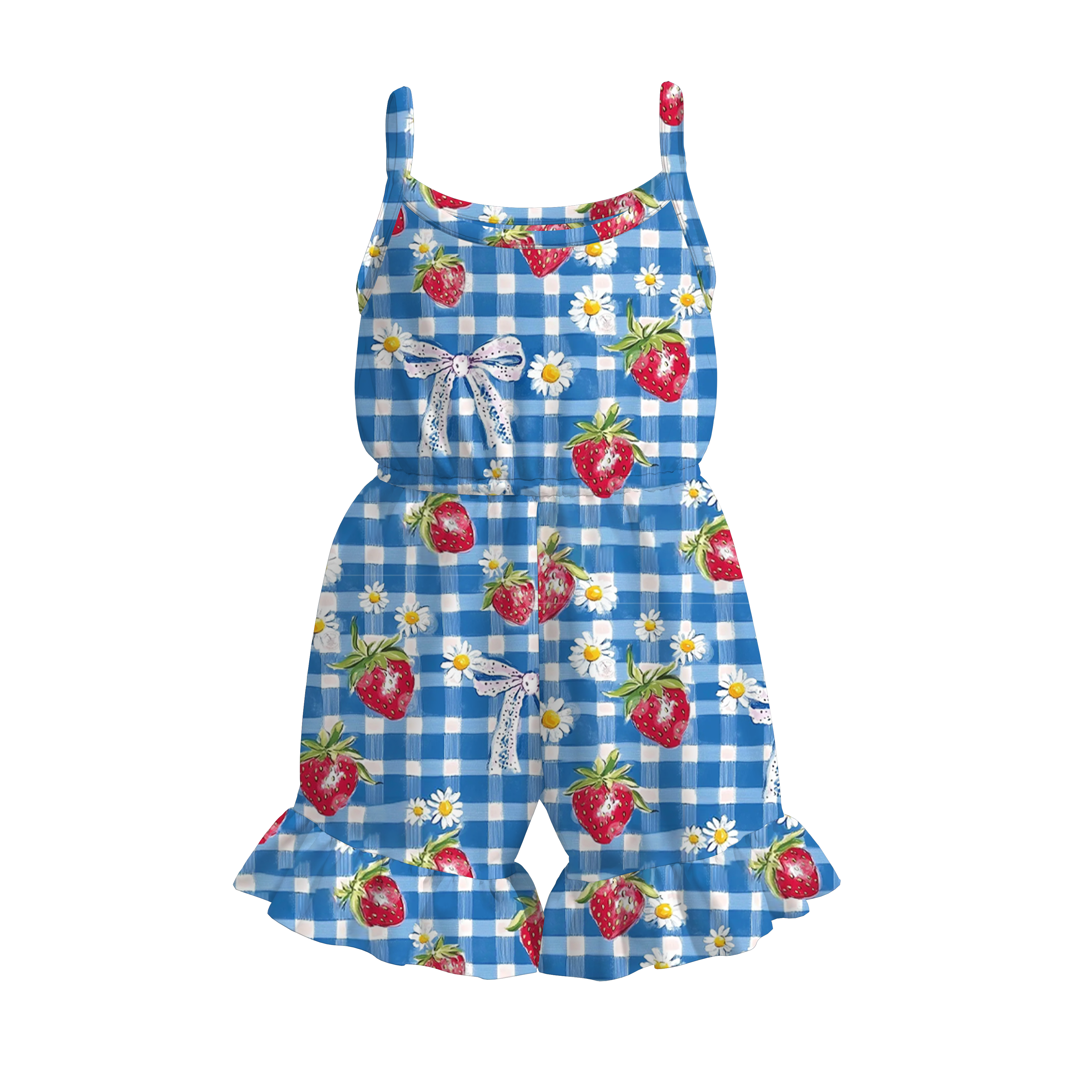 （Pre Order）Girls Patriotic Print Jumpsuit