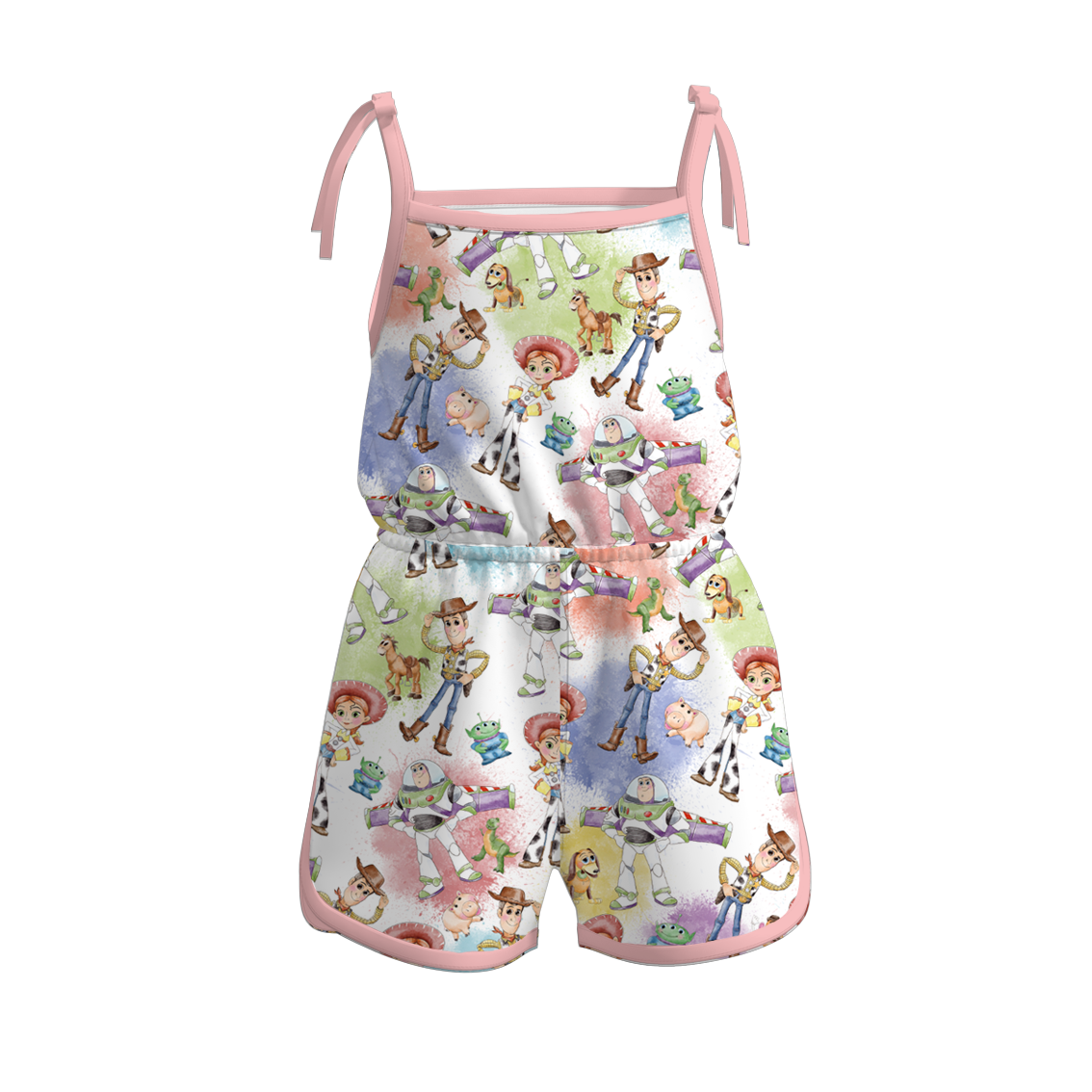 （Pre Order）Girls Spring and Summer Cartoon Print Jumpsuit