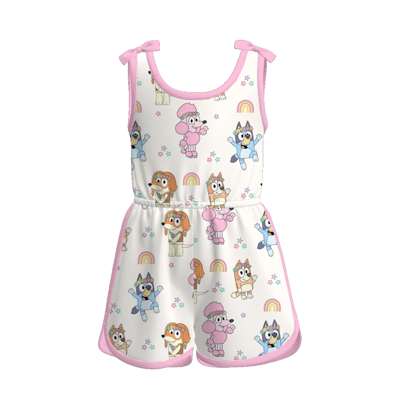 （Pre Order）Girls Spring and Summer Cartoon Print Jumpsuit
