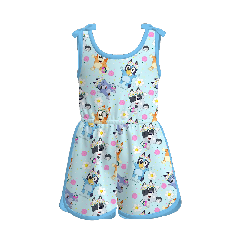 （Pre Order）Girls Spring and Summer Cartoon Print Jumpsuit