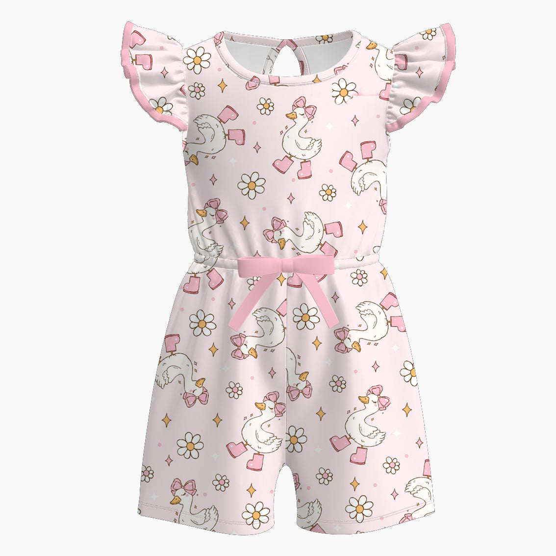 （Pre Order）Girls Spring and Summer Cartoon Print Jumpsuit