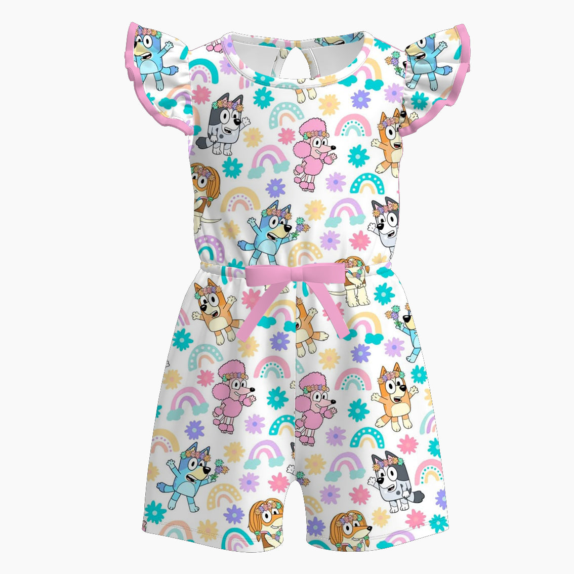 （Pre Order）Girls Spring and Summer Cartoon Print Jumpsuit