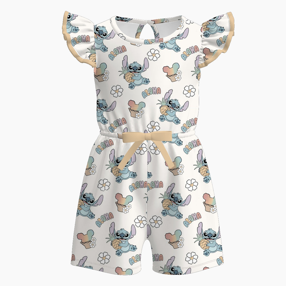 （Pre Order）Girls Spring and Summer Cartoon Print Jumpsuit