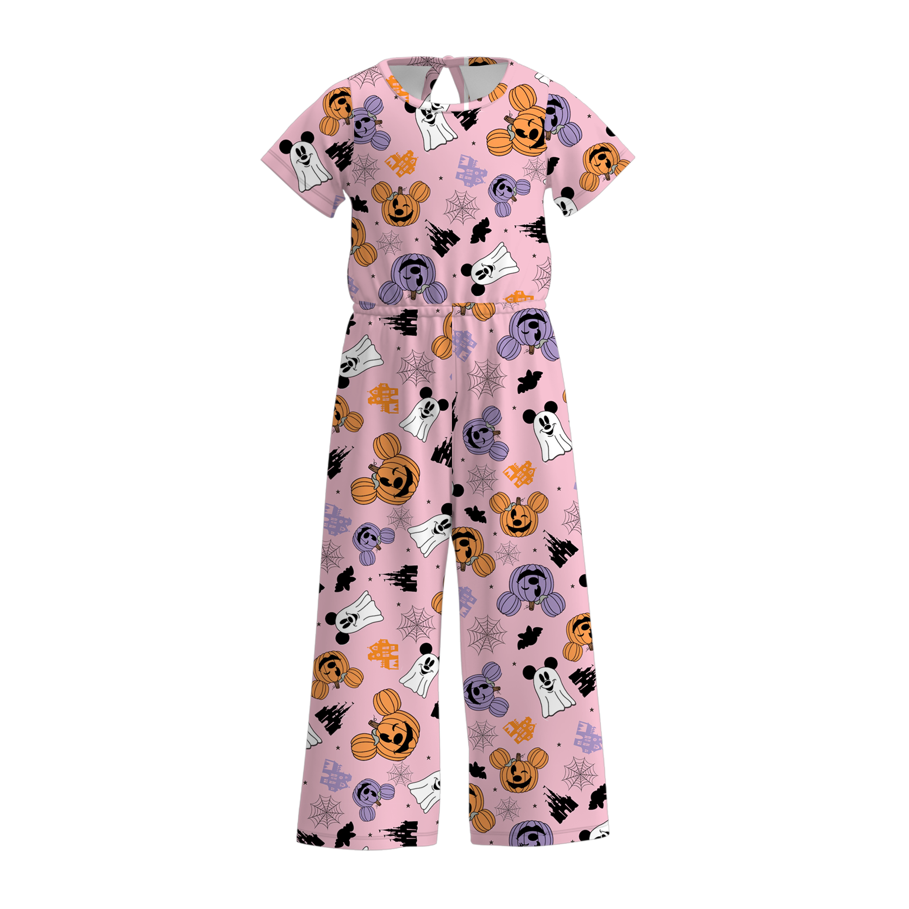 （Pre Order）Family Halloween Pumpkin Print Dress,Set,Jumpsuit＆Romper