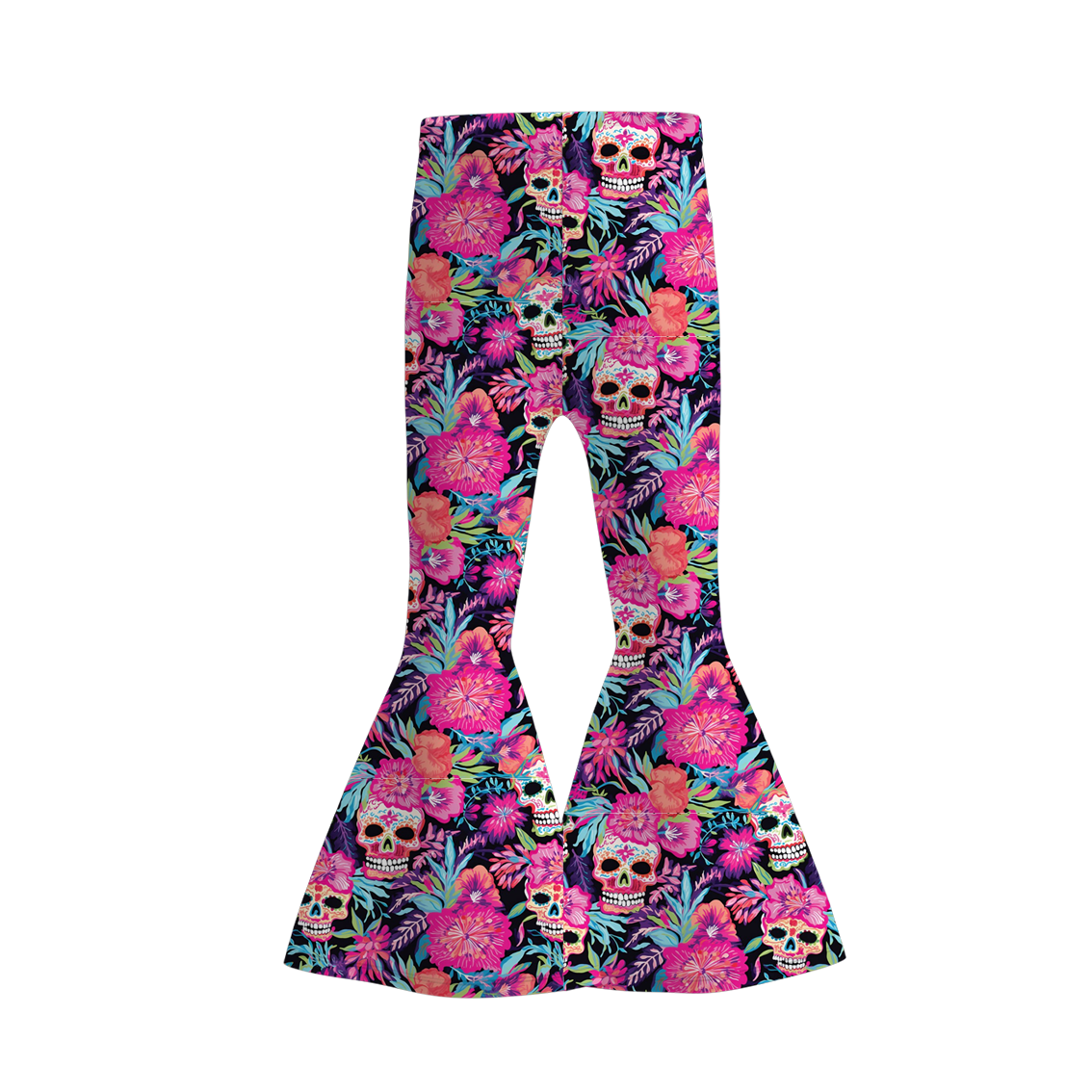 （Pre Order）Girls Halloween Sugar Skull Print Dress,Set＆Pants
