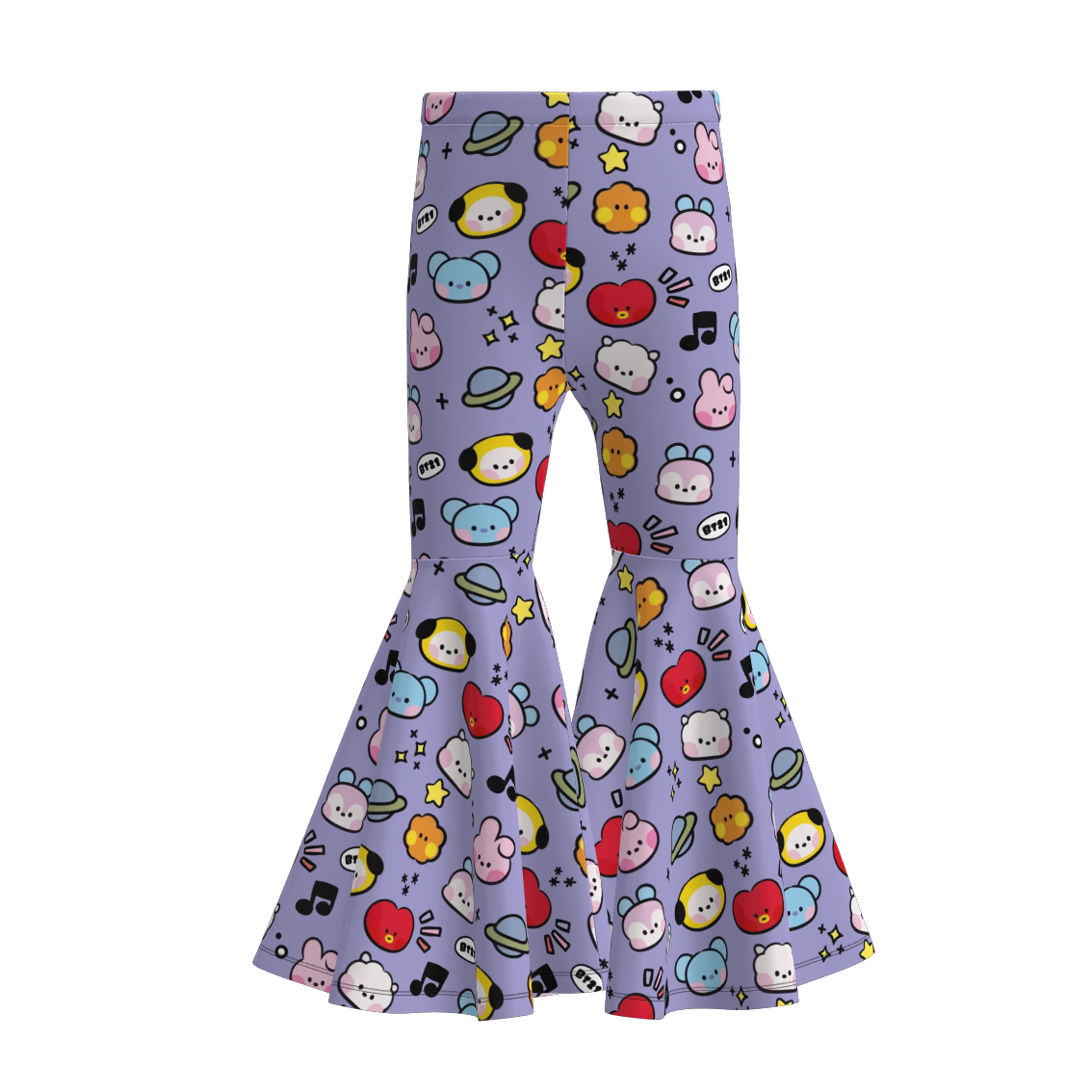 （Pre Order）Girls Fall Cartoon Print Bell Pants