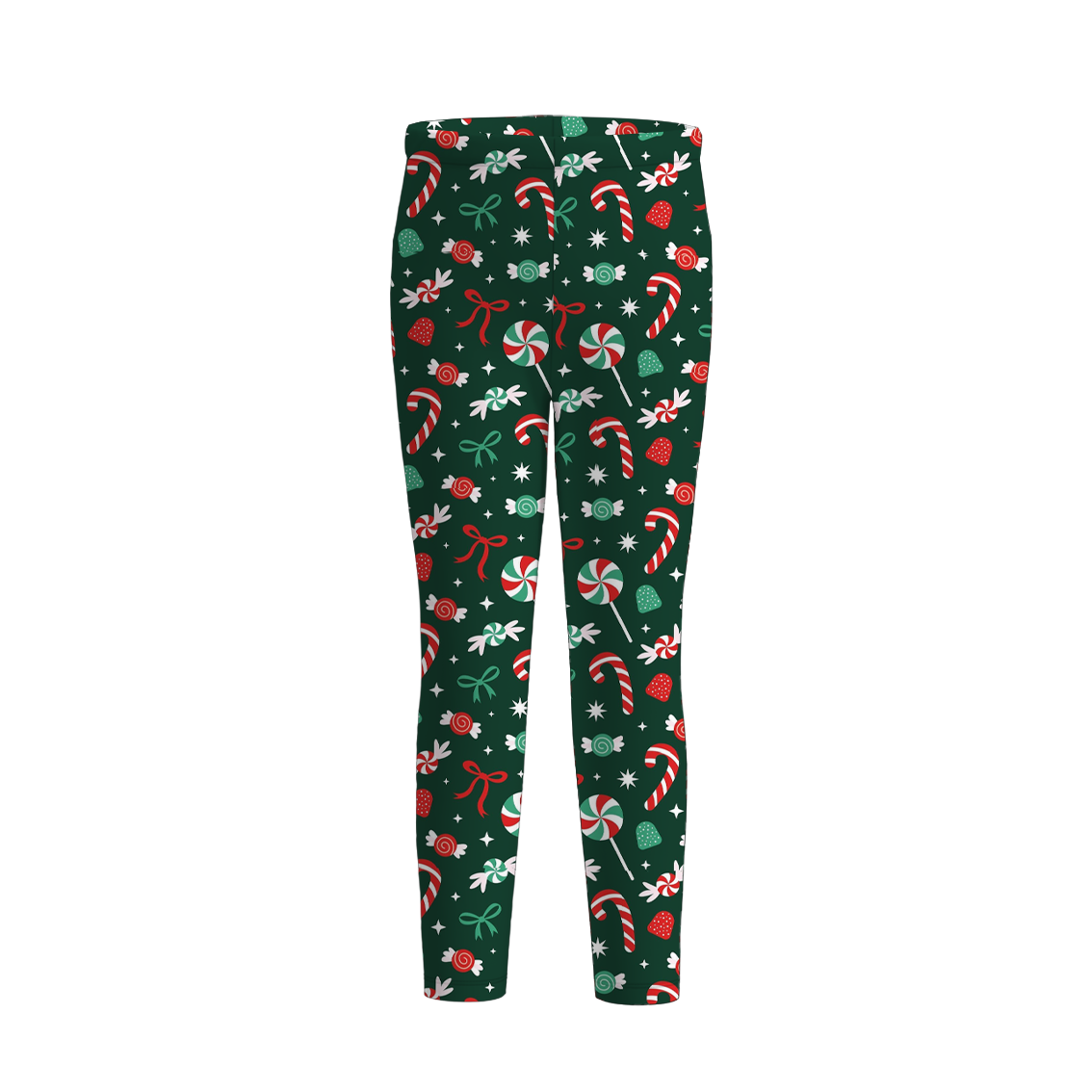 （Pre Order）Girls Christmas Cartoon Print Pants
