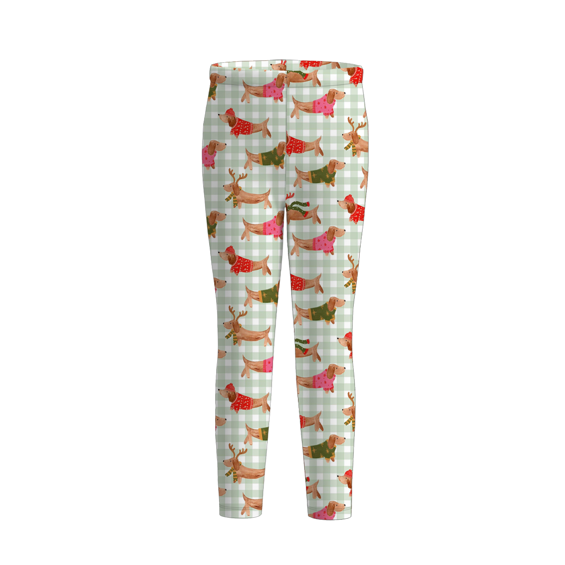 （Pre Order）Girls Christmas Cartoon Print Pants