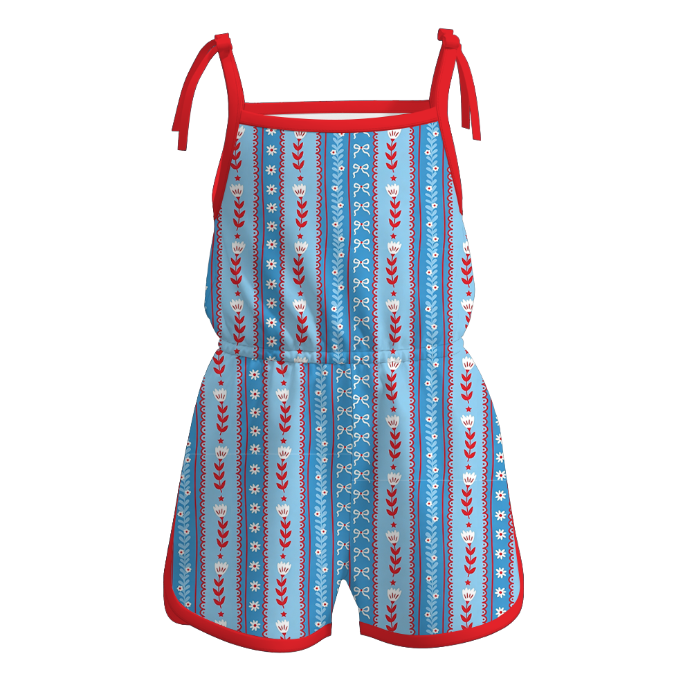 （Pre Order）Girls Patriotic Print Dress,Set&Jumpsuit
