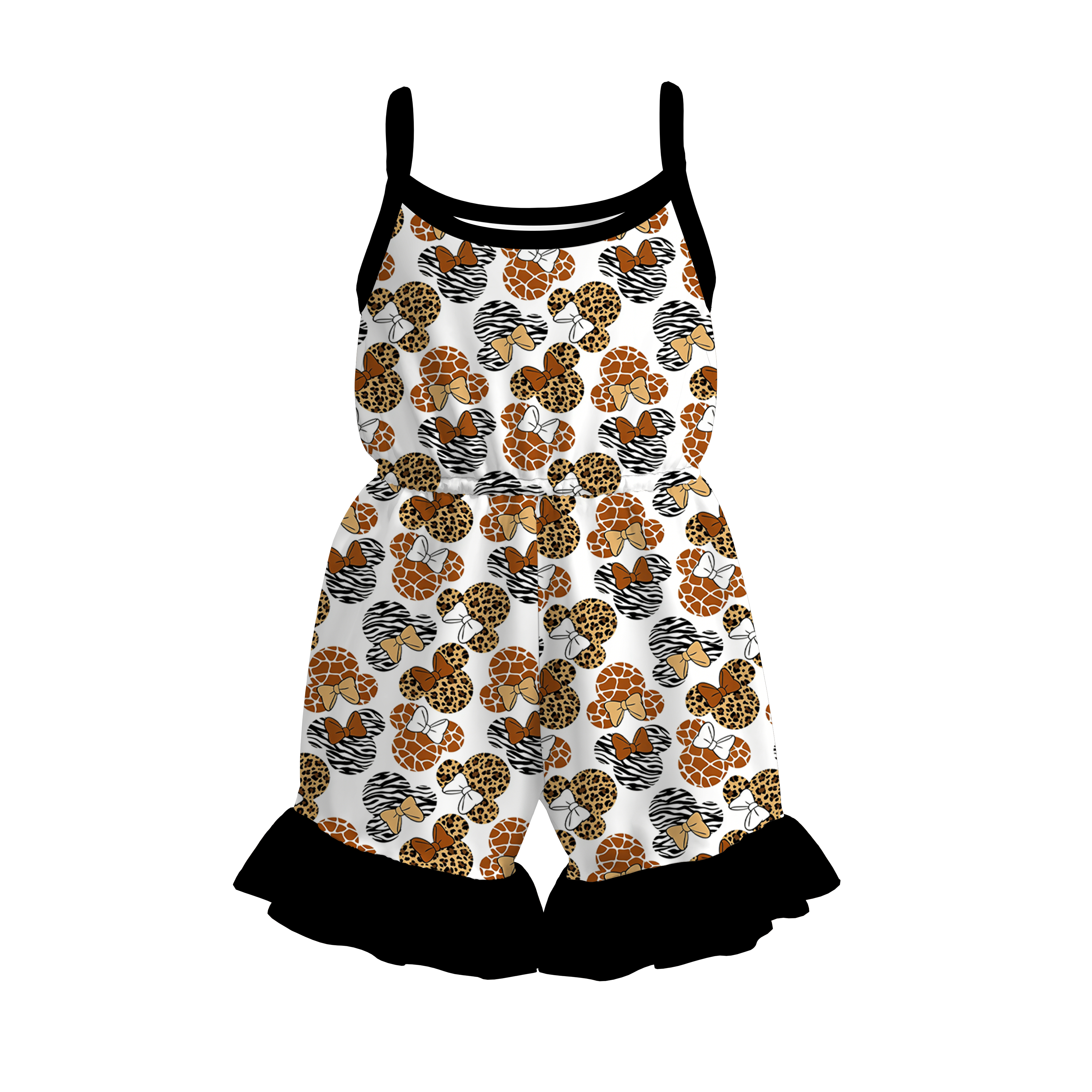 （Pre Order）Family Spring&Summer Cartoon Print Dress,Jumpsuit&Romper