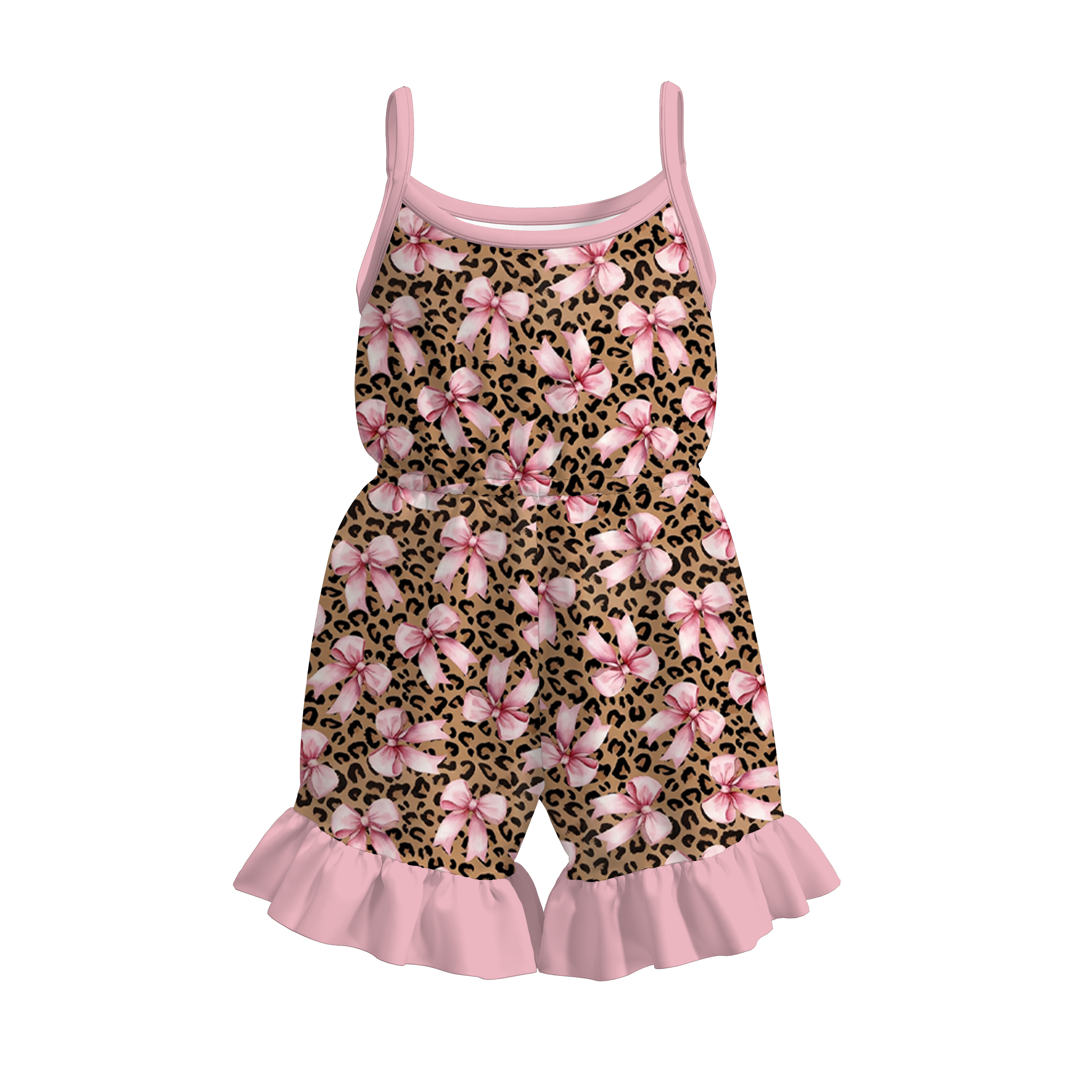 （Pre Order）Family Spring&Summer Bow Print Dress,Set&Jumpsuit
