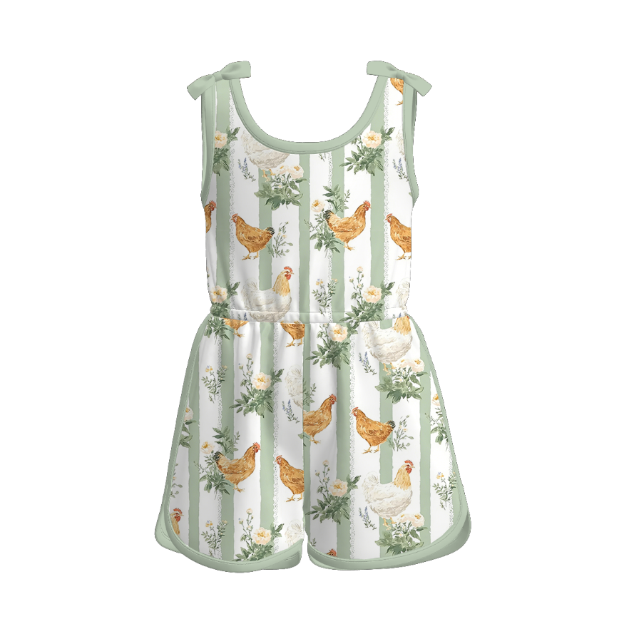 （Pre Order）Sisters Spring&Summer Chick Print Dress,Set,Jumpsuit&Bloomer Set