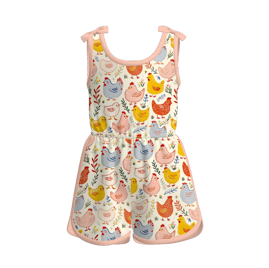 （Pre Order）Sisters Spring&Summer Chick Print Dress,Set,Jumpsuit&Bloomer Set