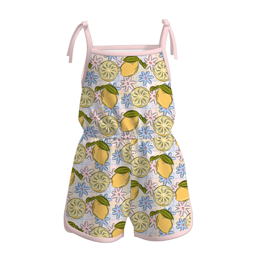 （Pre Order）Girls Spring and Summer Print Jumpsuit
