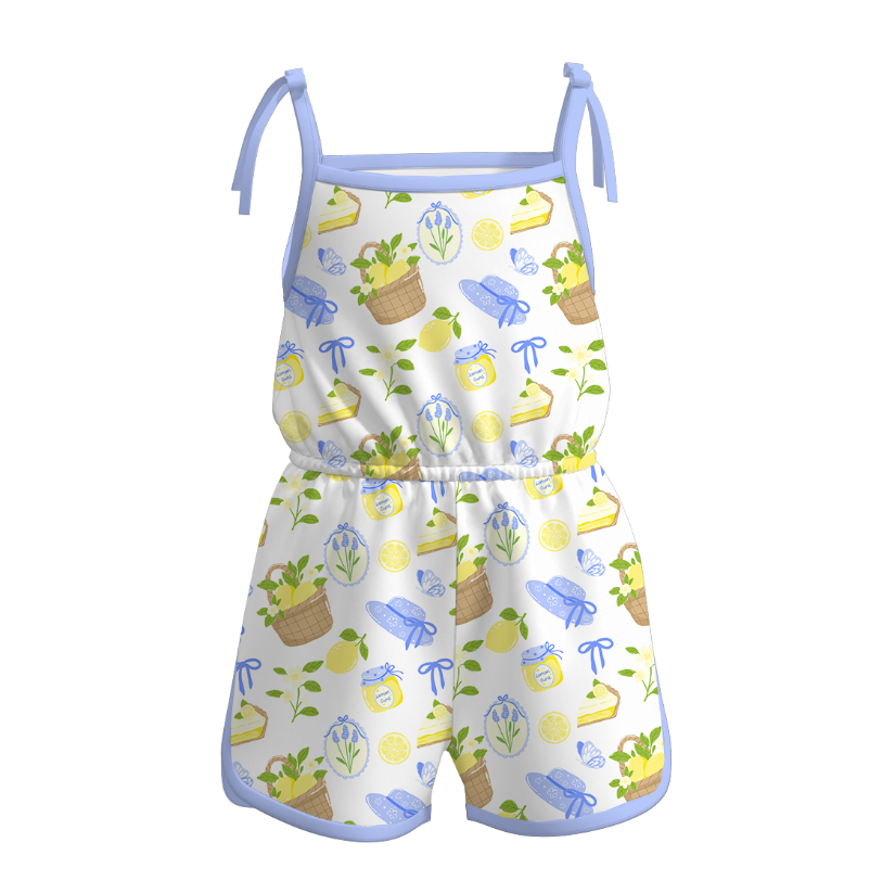 （Pre Order）Girls Spring and Summer Print Jumpsuit