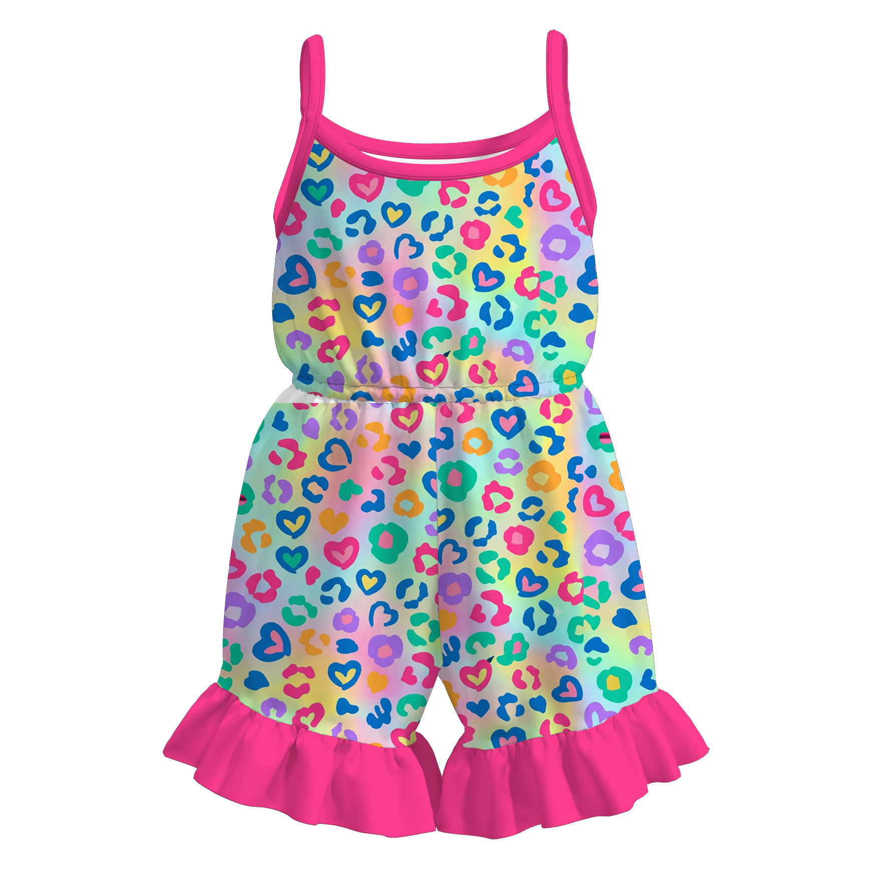 （Pre Order+Prepack Zone）Girls Spring&Summer Print Jumpsuit