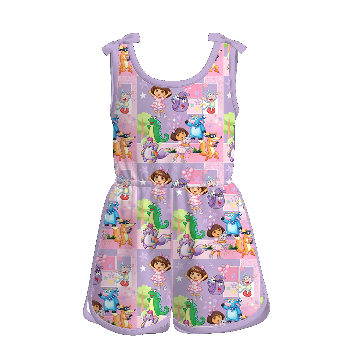 （Pre Order+Prepack Zone）Girls Spring&Summer Print Jumpsuit