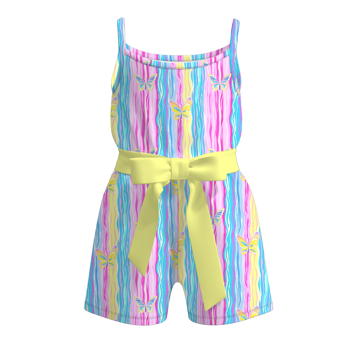 （Pre Order+Prepack Zone）Girls Spring&Summer Print Jumpsuit