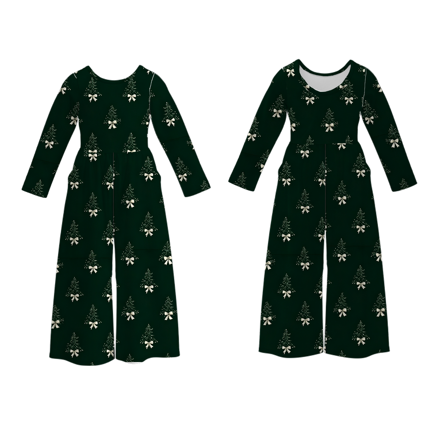 （Pre Order）Sisters Christmas Print Jumpsuit