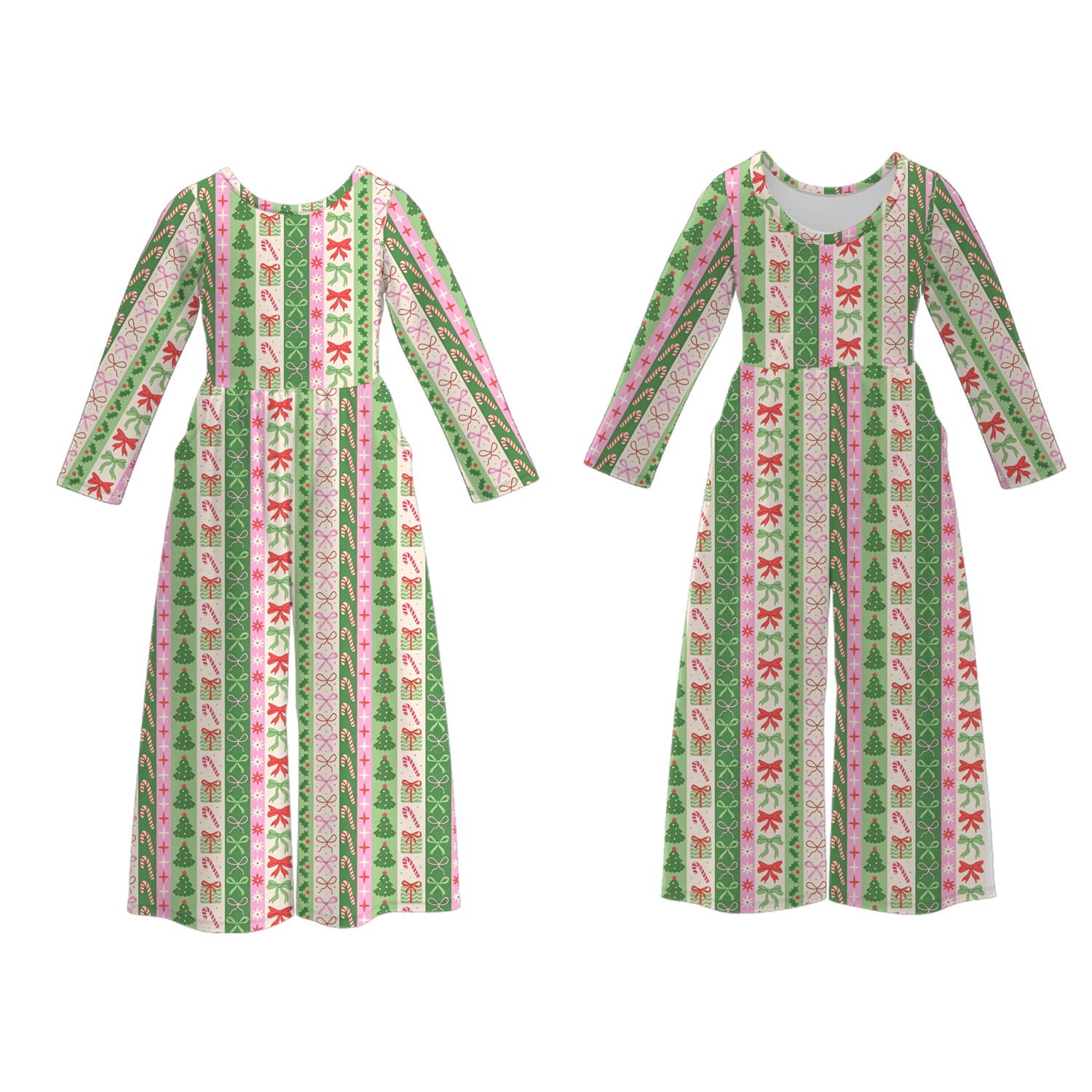 （Pre Order）Sisters Christmas Print Jumpsuit