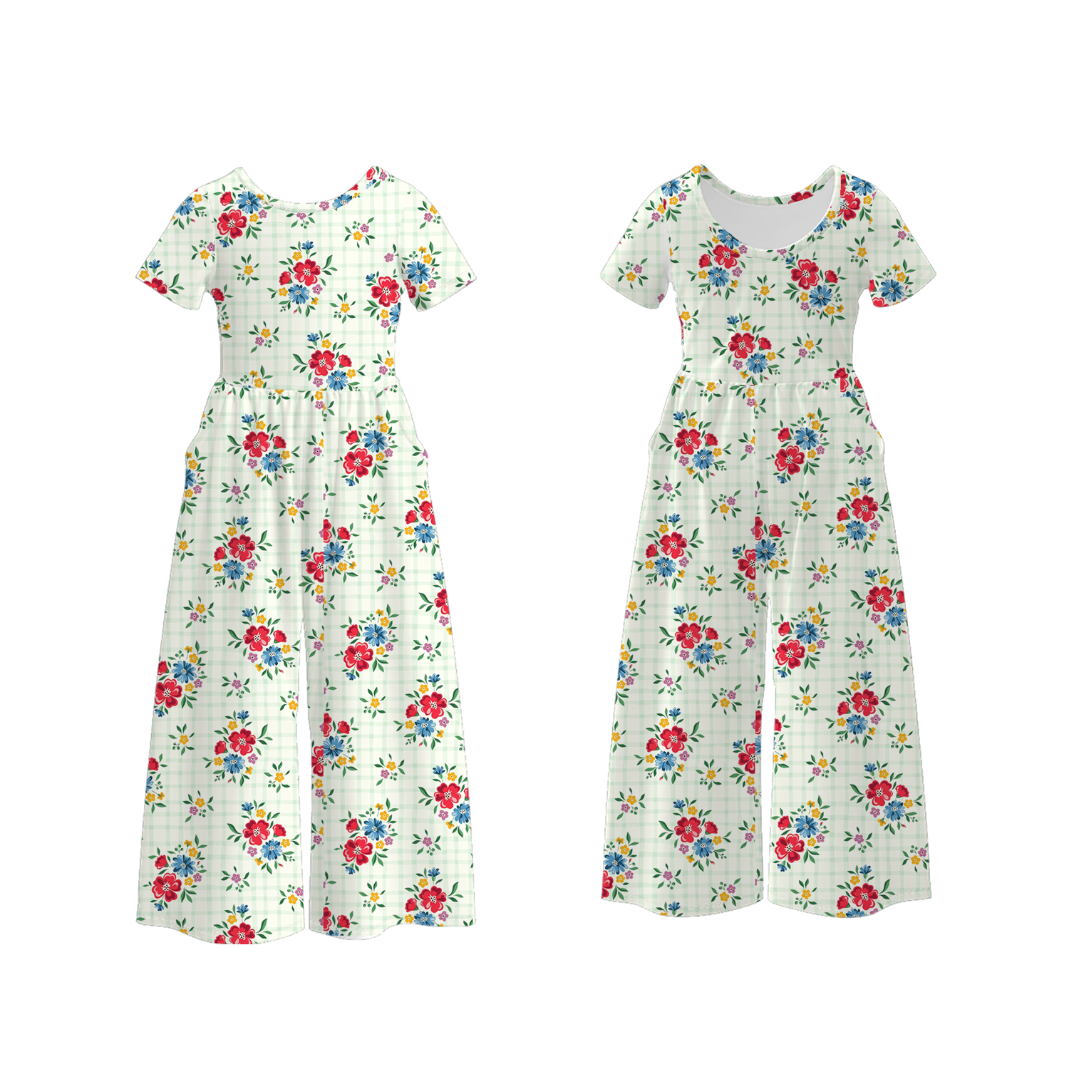 （Pre Order）Sisters Fall Floral Print Jumpsuit