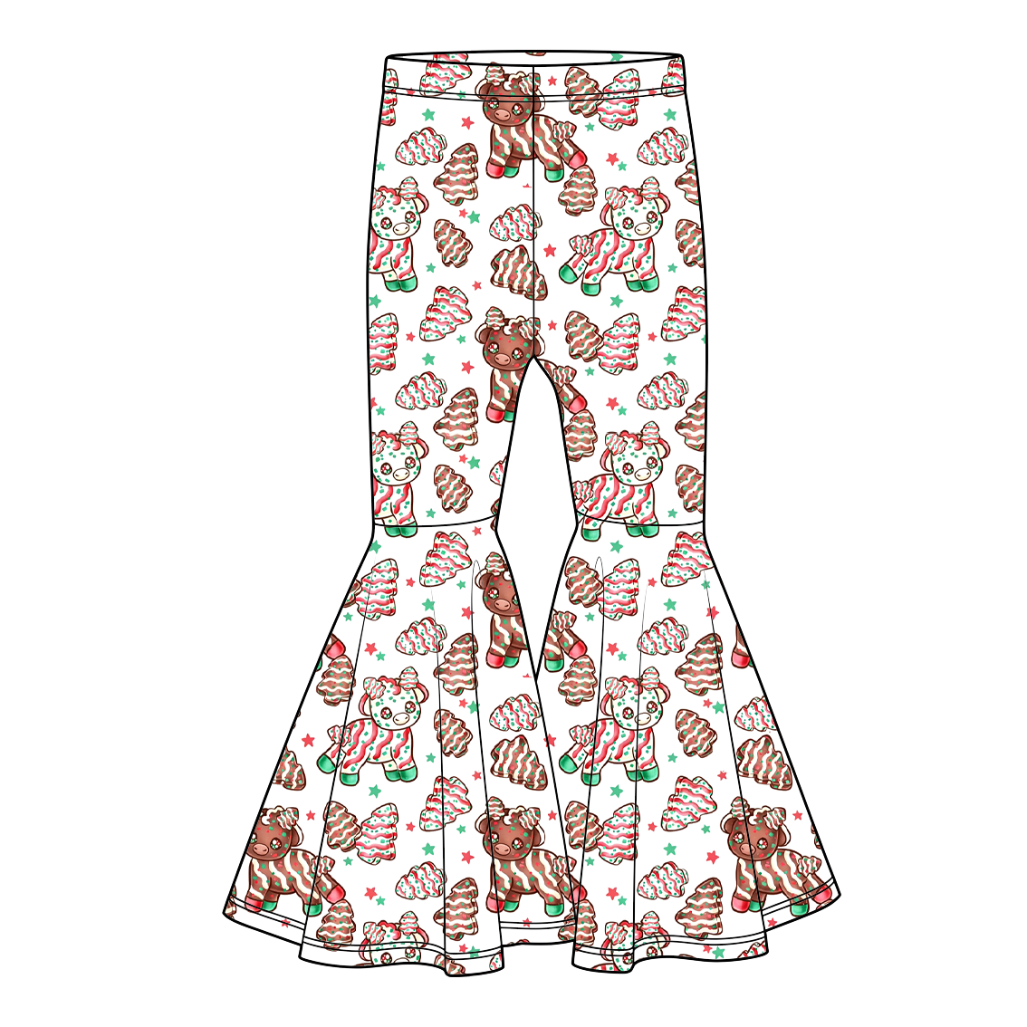 （Pre Order）Girls Christmas Print Pants